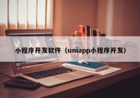 小程序开发软件（uniapp小程序开发）