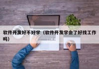 软件开发好不好学（软件开发学会了好找工作吗）