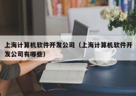 上海计算机软件开发公司（上海计算机软件开发公司有哪些）