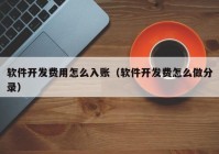 软件开发费用怎么入账（软件开发费怎么做分录）