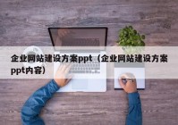 企业网站建设方案ppt（企业网站建设方案ppt内容）