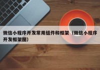 微信小程序开发常用组件和框架（微信小程序开发框架图）