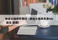 微信小程序开发id（微信小程序开发ide 语法 原理）