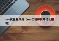 seo优化程序员（seo工程师网站优化招聘）